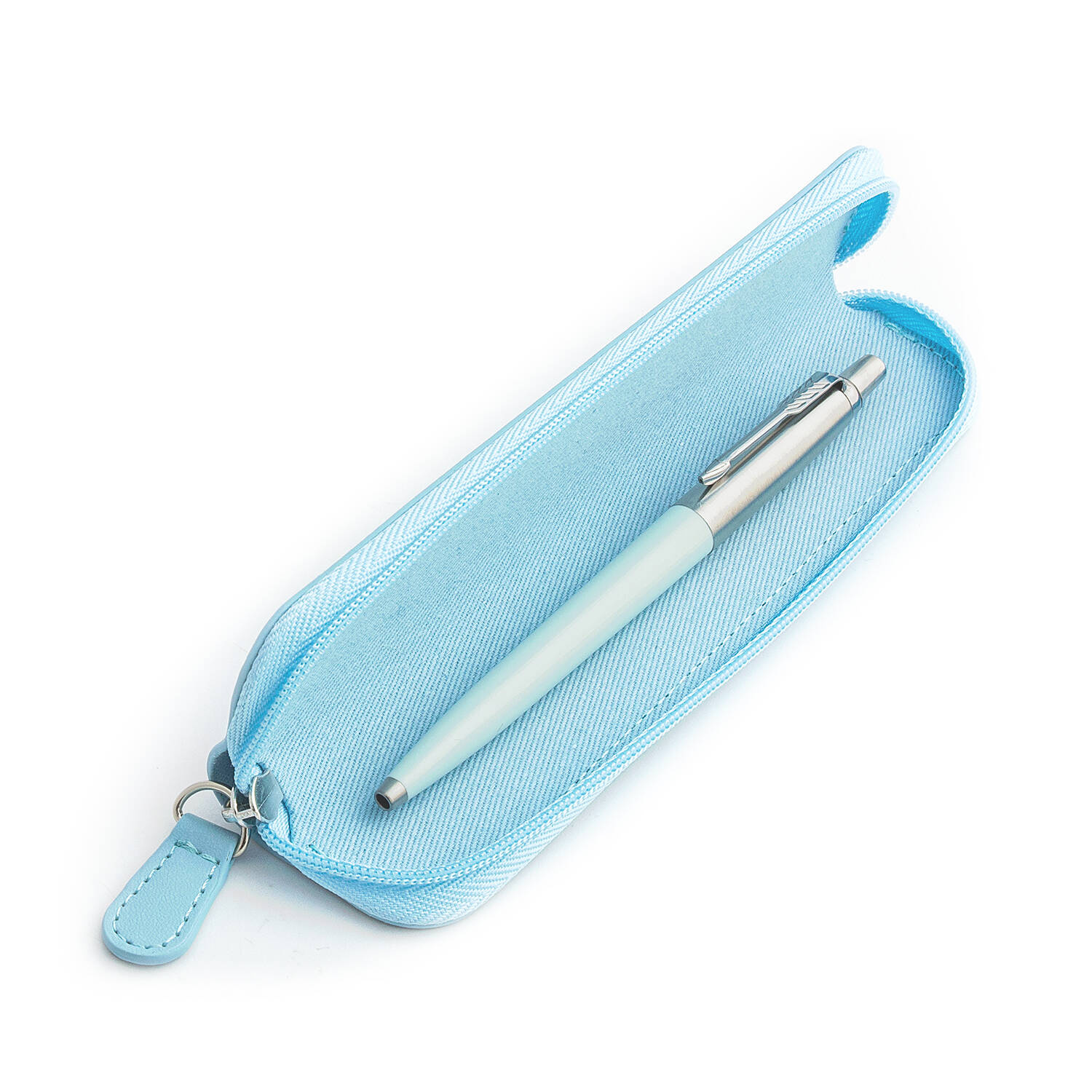 Parker Jotter Originals Pastel Blue Tušinuko dovanų rinkinys su mėlynu dėklu