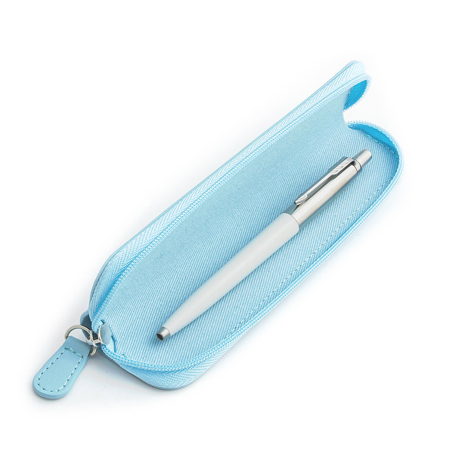 Parker Jotter Originals Pearl Tušinuko dovanų rinkinys su mėlynu dėklu