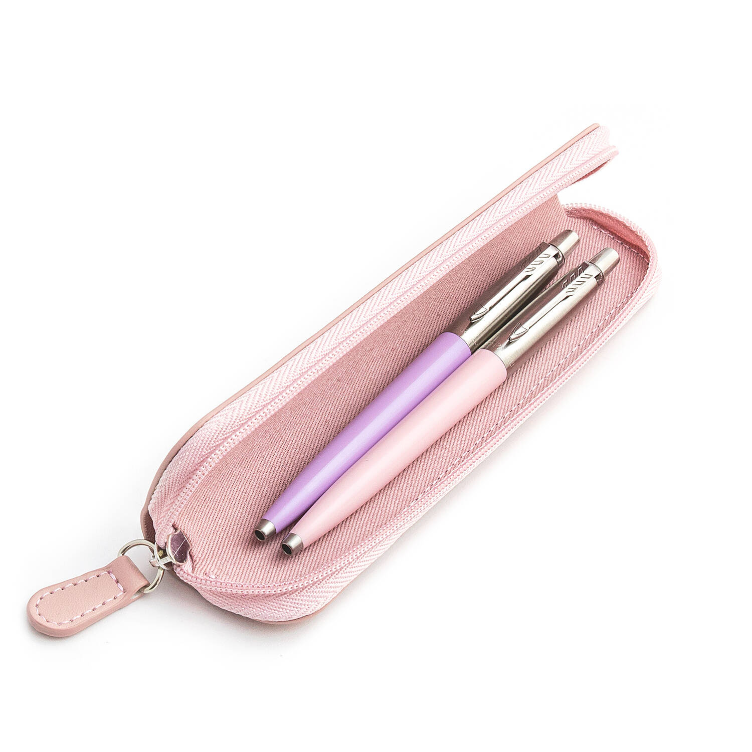 Parker Jotter Originals Lilac ir Pink Tušinukų dovanų rinkinys su rožiniu dėklu