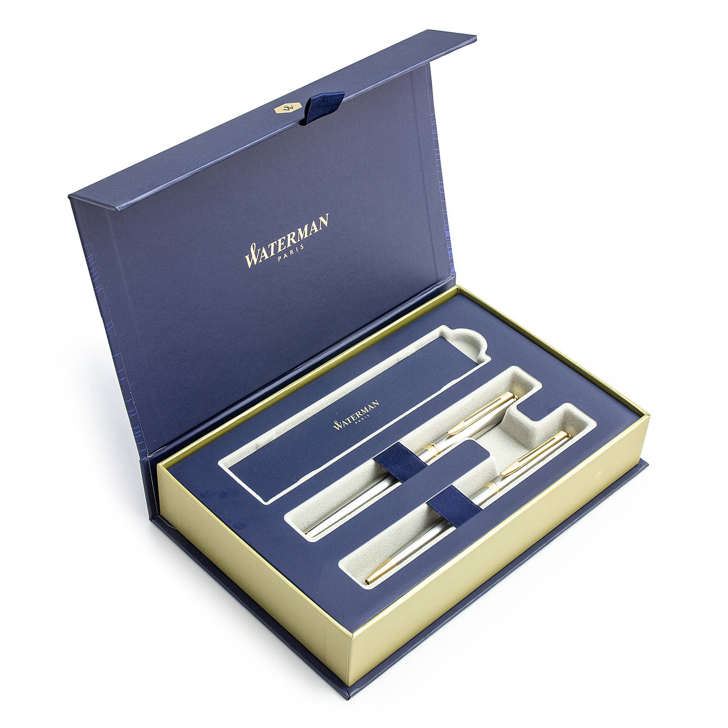 Waterman Hémisphère Steel GT Plunksnakočio + Tušinuko rinkinys S0920310 + S0920370 dovanų dėžutėje