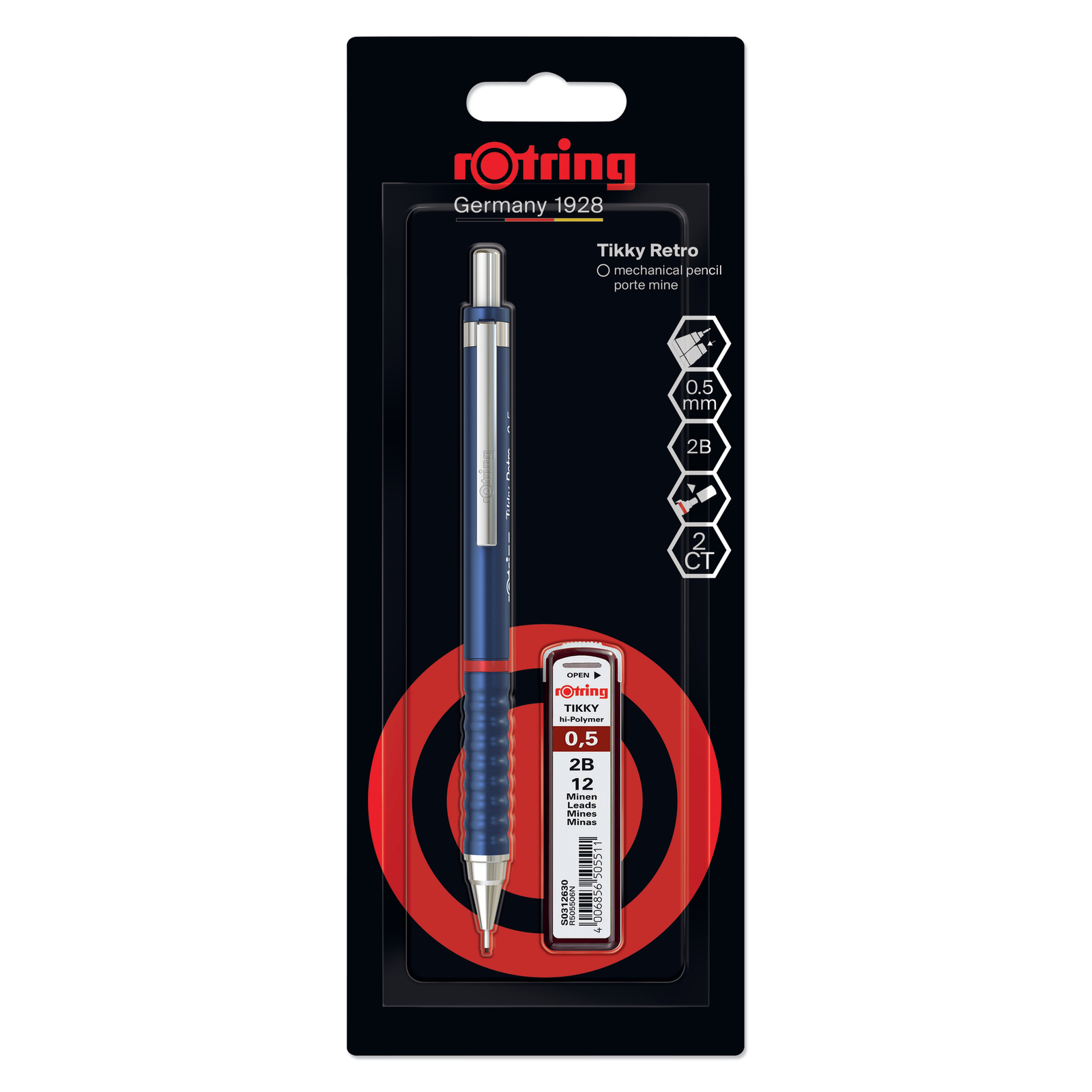 Tikky Retro pieštukų rinkinys 0,5 mm ir grafito 0,5 mm - 2221252