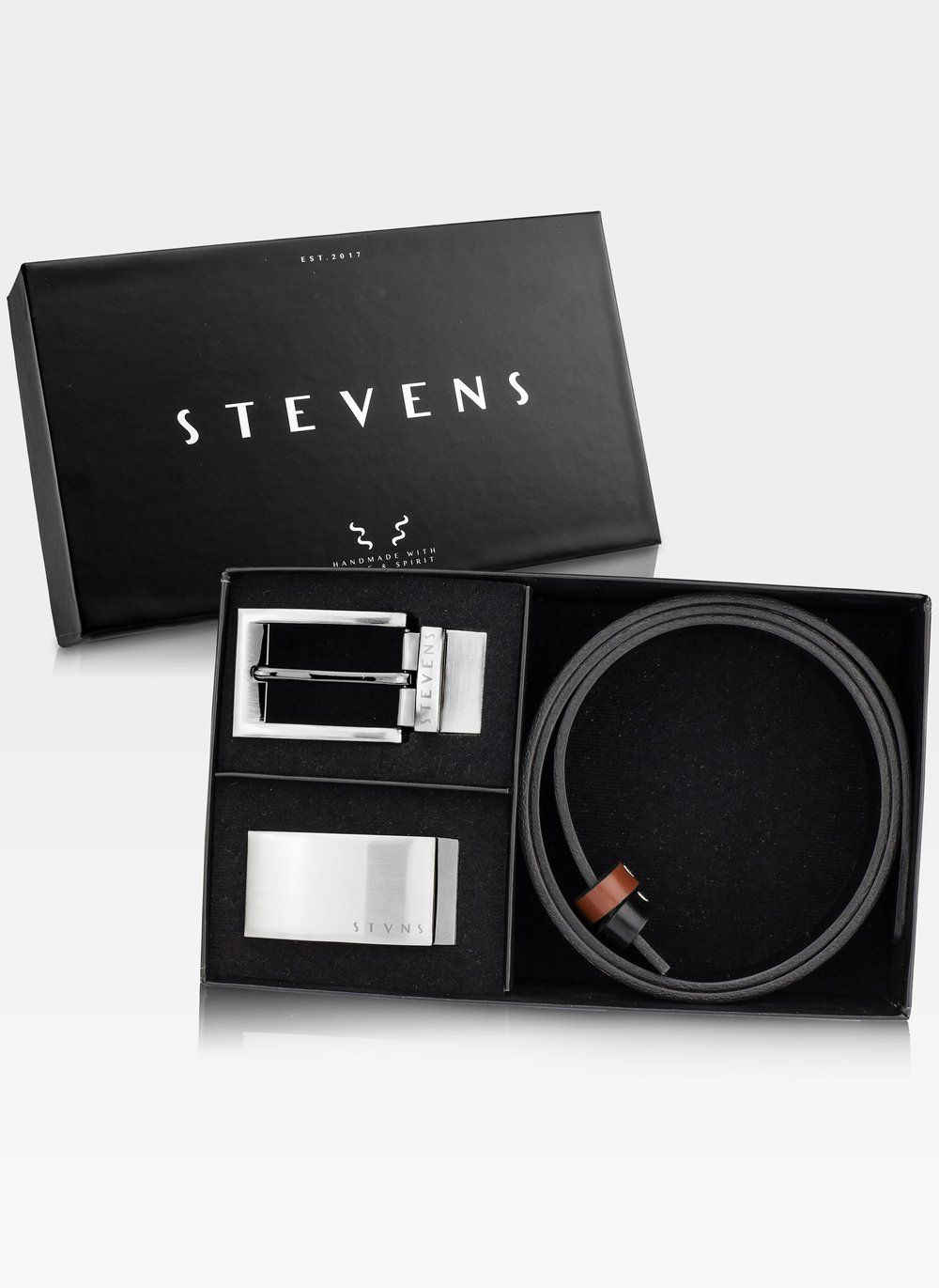 Vyriškas dvipusis odinis diržas 4in1 Stevens