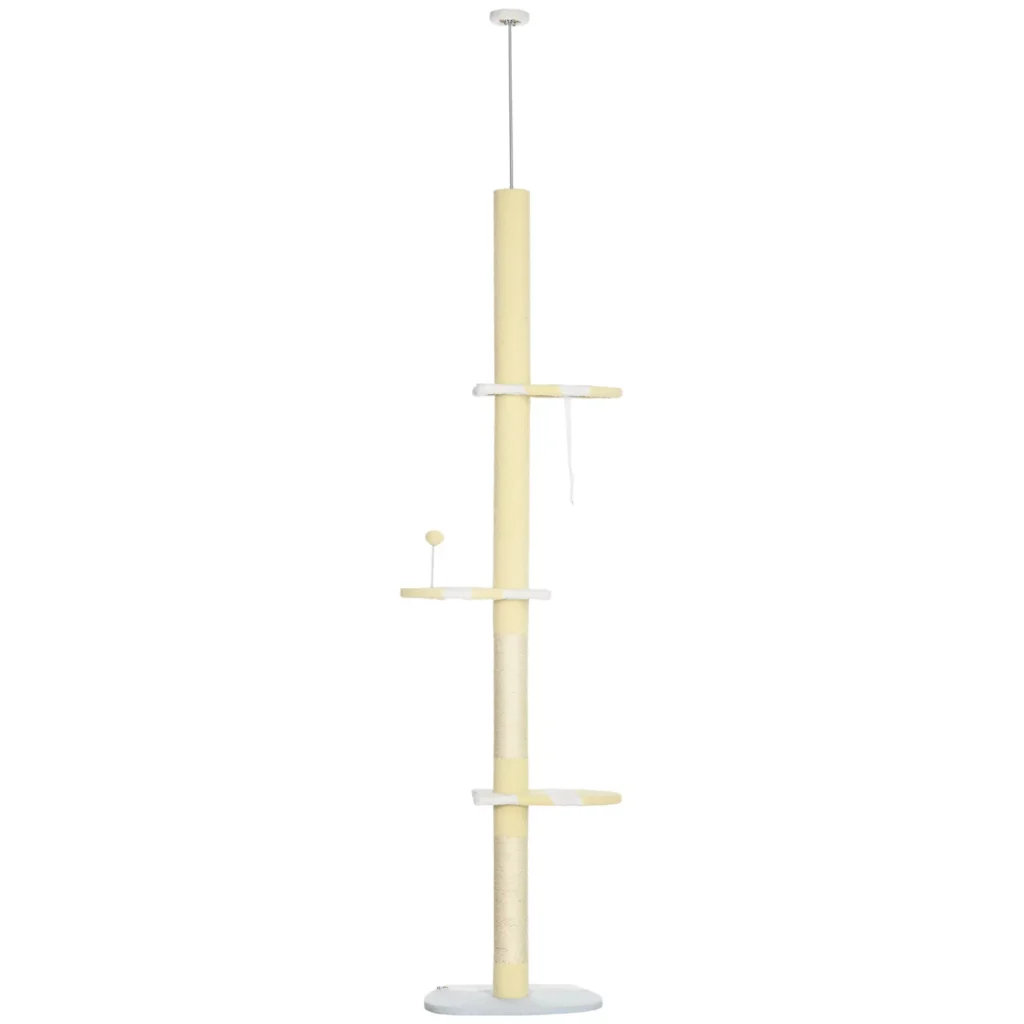 Kačių draskyklė iki lubų, 220-260 cm, reguliuojamo aukščio kačių medis