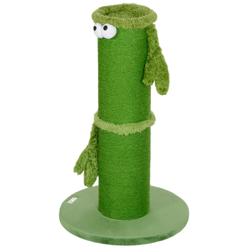 "PawHut" draskyklė, 63 cm draskyklė, sizalio draskyklė katėms, draskyklė katėms, kačių draskymo baldai, vidaus, poliesteris, žalia