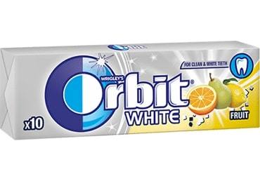 Kramtomoji guma ORBIT WHITE FRUIT, 14 g