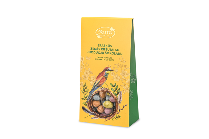 Rūta Dražė „Traškūs žemės riešutai su juod. šokoladu”, 100g
