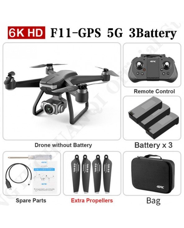 F11 Quadcopter 4K HD Profesionali kamera 5G WIFI FPV Drone Image Transport Brushless Variklis Sulankstomas GPS Dronas