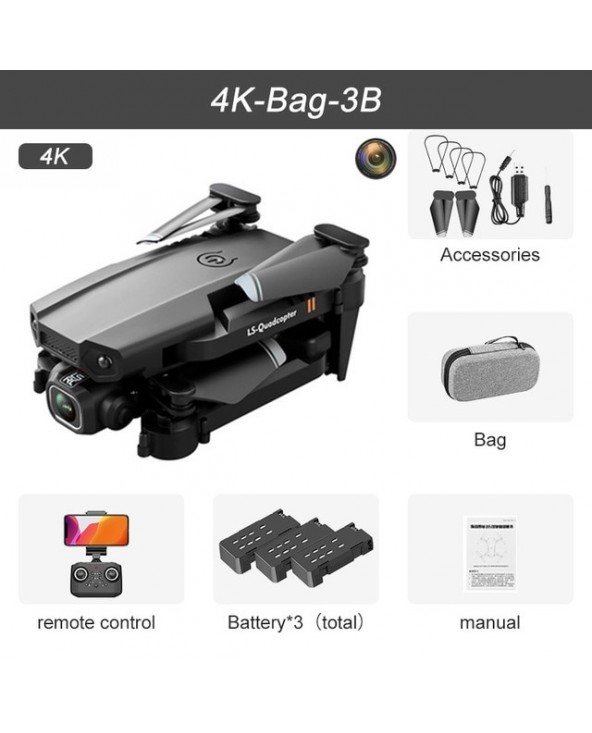 JINHENG XT6 mini dronas 4K 1080P HD kamera WiFi Fpv  sulankstomas keturkopteris RC Dron