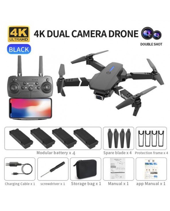 2022 m. NAUJAS Drone 4k Professional HD plataus kampo kamera 1080P WiFi fpv Drone Dvigubos kameros