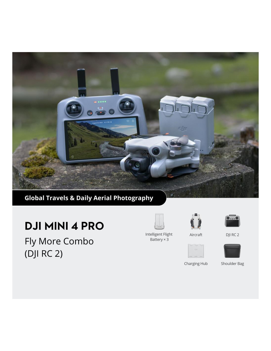 Drone, DJI, DJI Mini 4 Pro Fly More Combo (DJI RC 2), Consumer, CP.MA.00000735.04