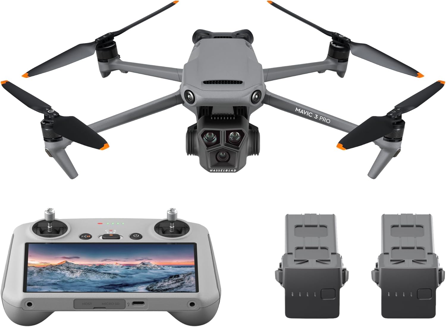 Dronas DJI Mavic 3 Pro RC Fly More Combo, Gray Prekė - 6941565957092