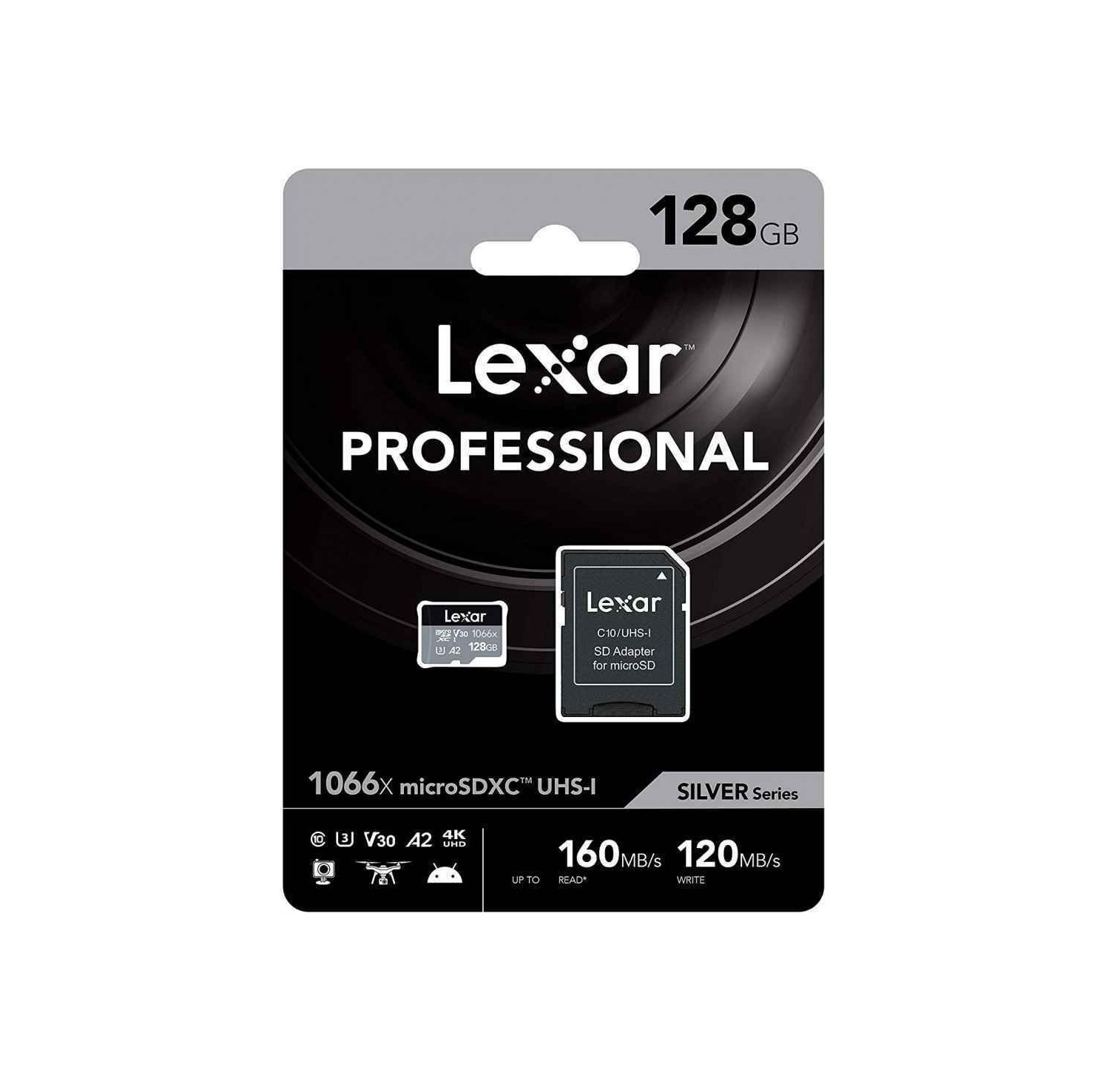 Lexar Pro 1066x Micro SD (su adapteriu)R160/W120 128GB