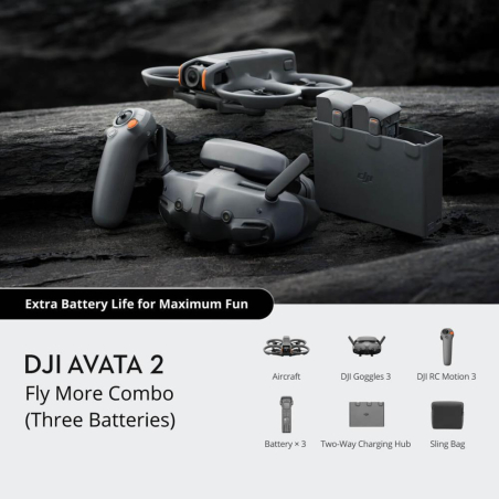 Drone|DJI|Avata 2 Fly More Combo (Three Batteries)|Consumer|CP.FP.00000151.05|CP.FP.00000151.05