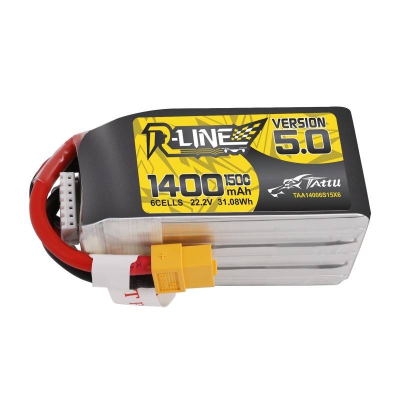 Akumuliatorius Tattu R-Line 5.0 1400mAh 22.2V 150C 6S1P XT60