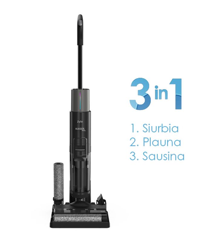 Įkraunamas plaunantis dulkių siurblys Zyle Cordless Kaiser PRO ZYWETCLEANPRO