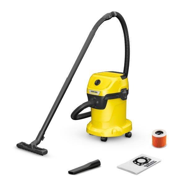 Elektrinis dulkių siurblys KARCHER WD 3 V-17/4/20, 1000 W, 17 l, sauso ir drėgno valymo