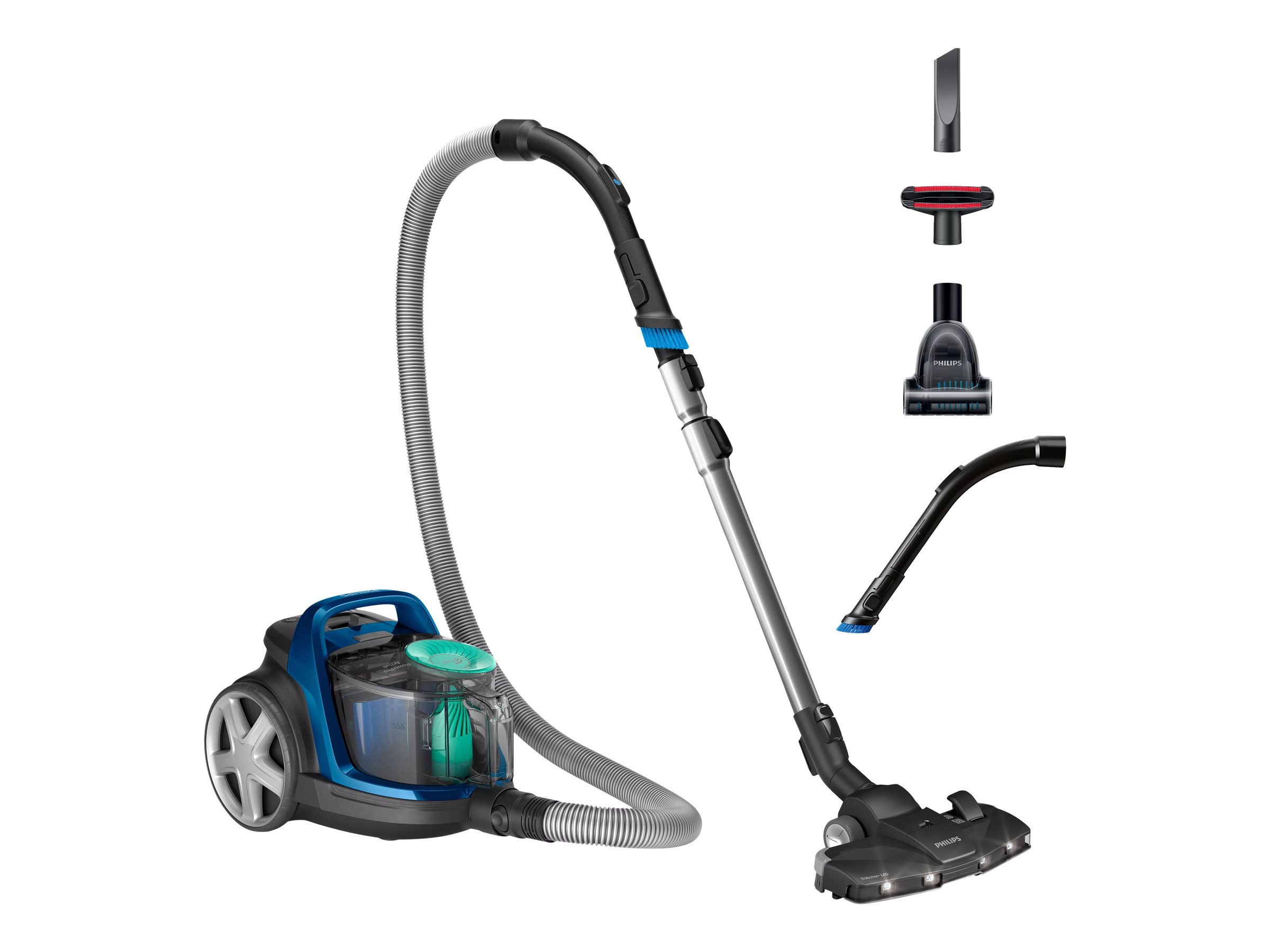 Dulkių siurblys Philips FC9557/09, be maišelio, galia 900 W, dulkių talpa 1.5 L, juodas