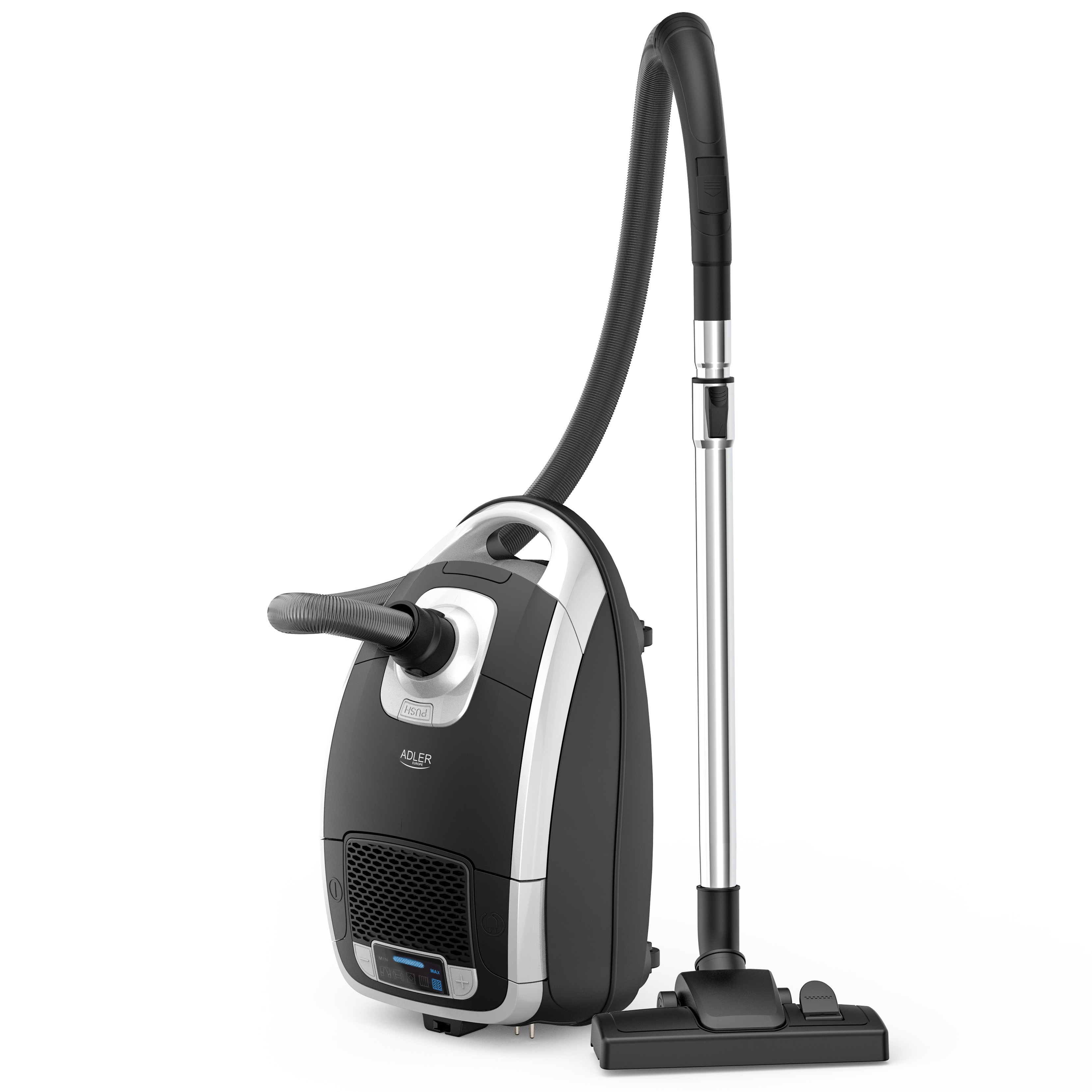 Dulkių siurblys Adler AD 7069, su maišeliu, galia 3200 W, dulkių talpa 3.5 L, juodas