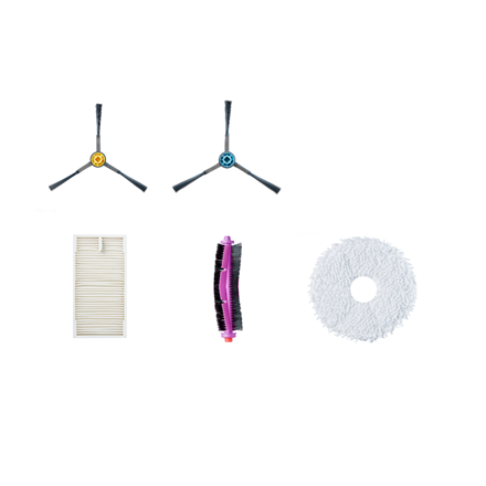 Midea Spare Parts Kit for V12: 6x Side brushes, 2x Roller brushes, 3x HEPA Filters, 4x Mops