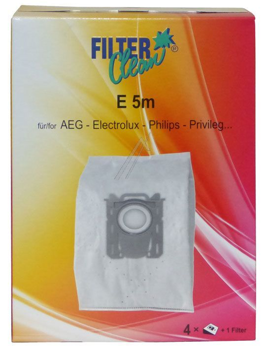 Dulkių siurblio maišai FILTERCLEAN E5m  AEG ELECTROLUX PHILIPS