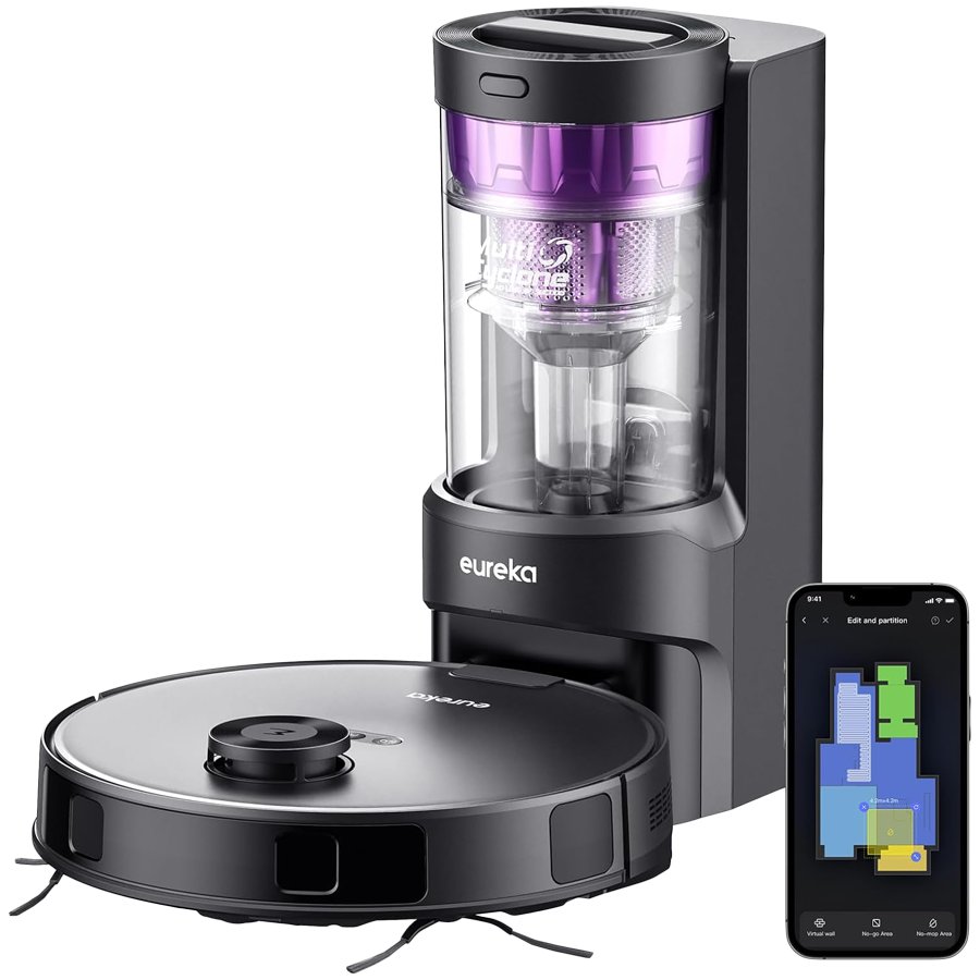 Color: Black; Simultaneous dry and wet cleaning, Multi Cyclone Station (Bagless