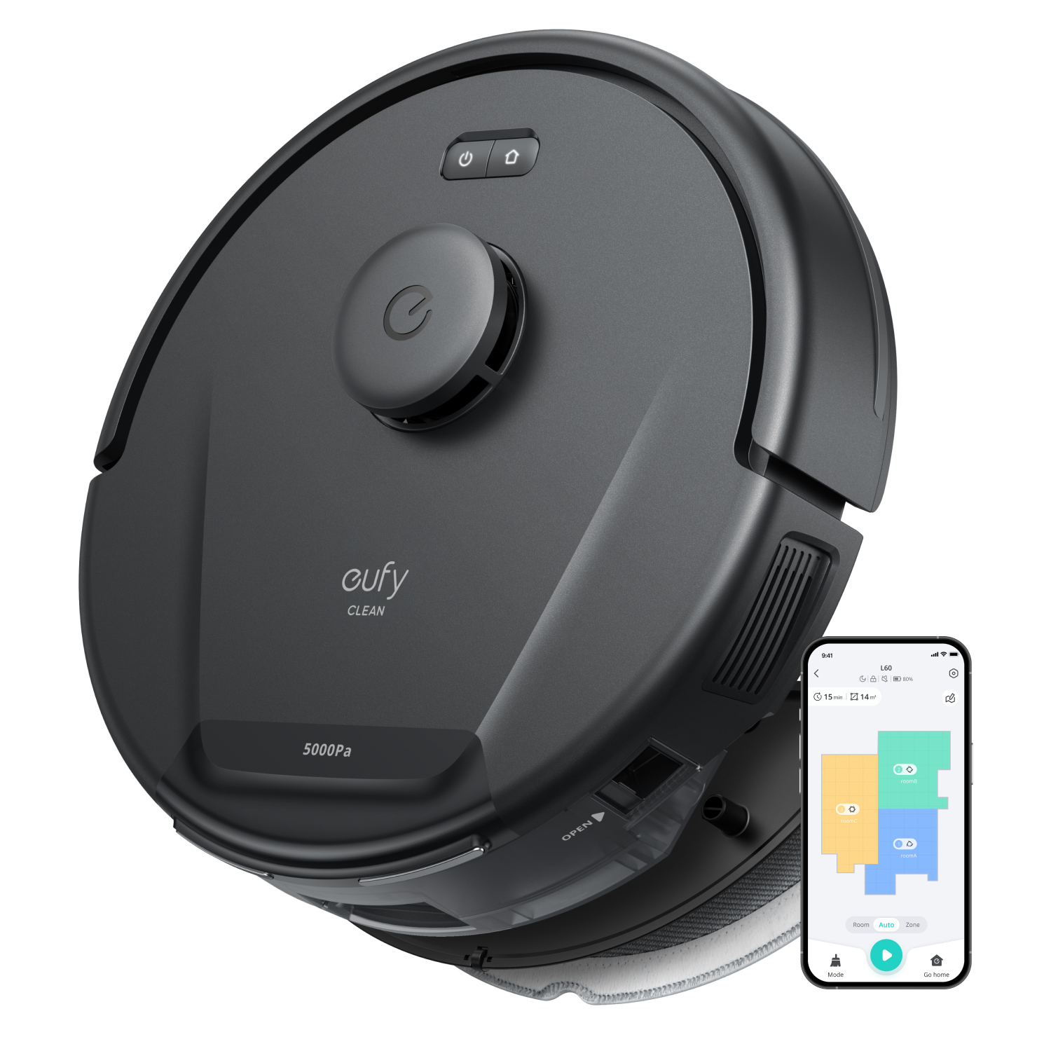 Dulkių siurblys robotas Anker Eufy L60 Hybrid Juodas