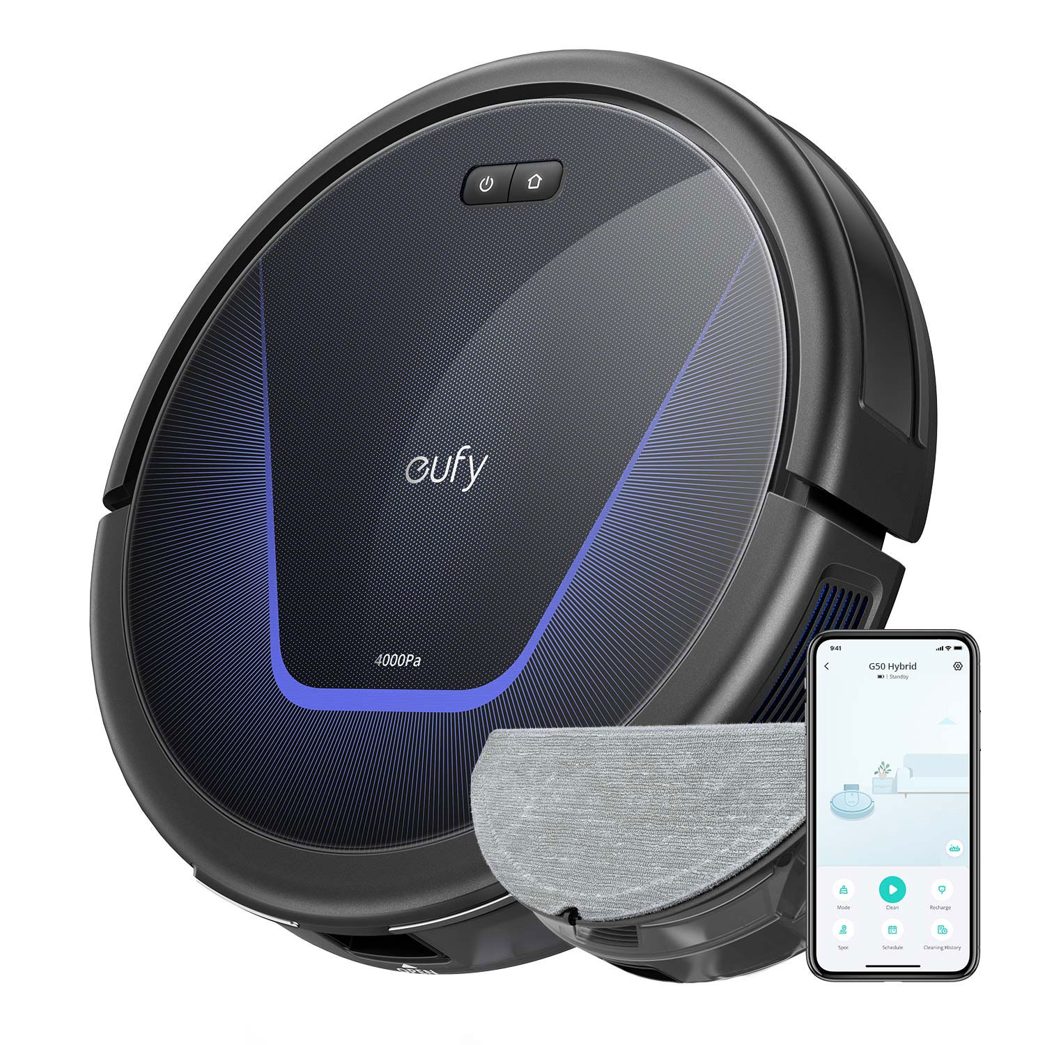 Dulkių siurblys robotas Anker Eufy G50 Hybrid Juodas