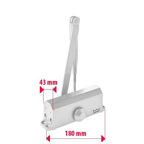 Pritraukėjas durų 60 kg sidabrinis TS-77 Dorma
