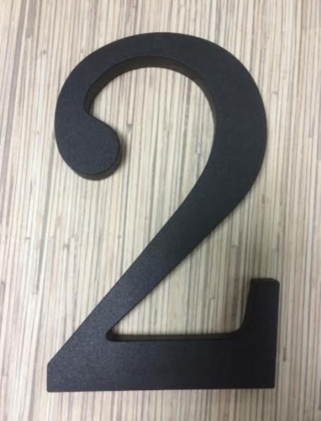 Numeris namui 9 juodas 180 mm plastiko