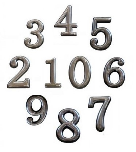 Numeris buto 3 CP plastmasinis chromo