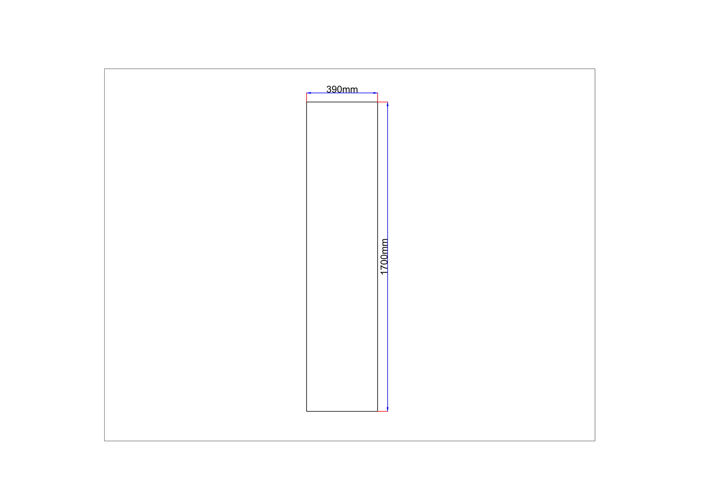 Dušo kabinos šoninis stiklas tiesus 390x1700 grey 3.108.