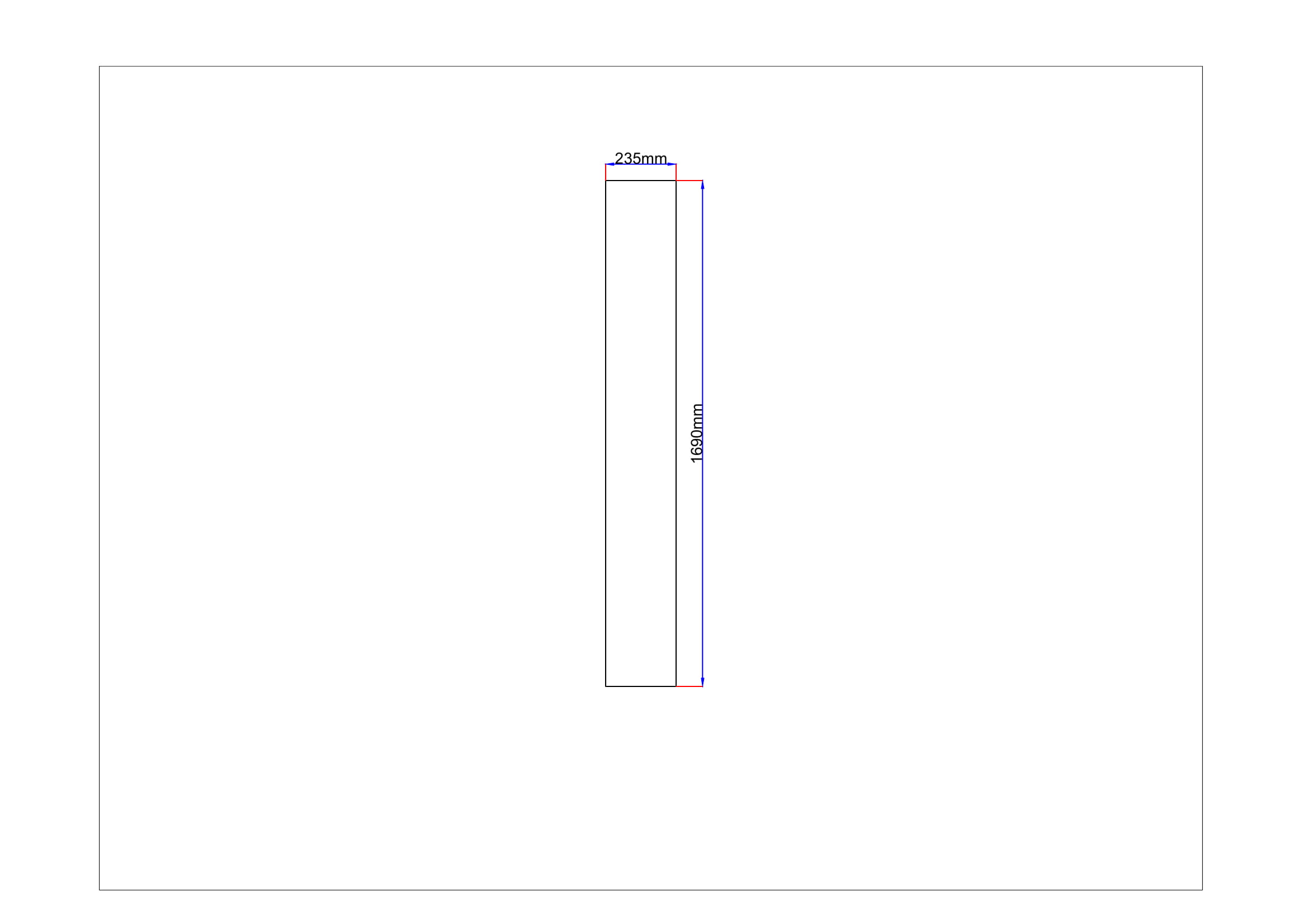 Dušo kabinos šoninis stiklas tiesus 235x1690 grey 3.17.