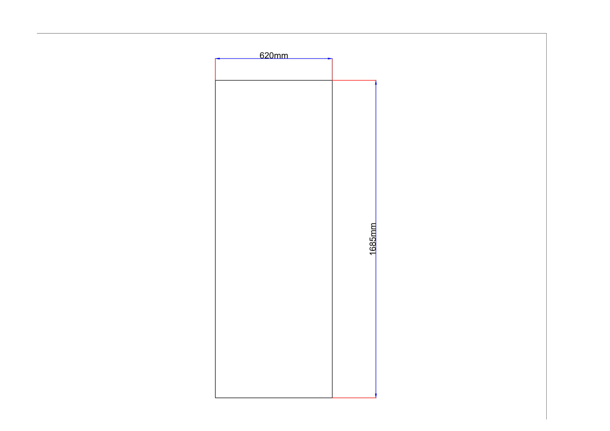 Dušo kabinos šoninis stiklas tiesus 620x1685 grey 3.123.
