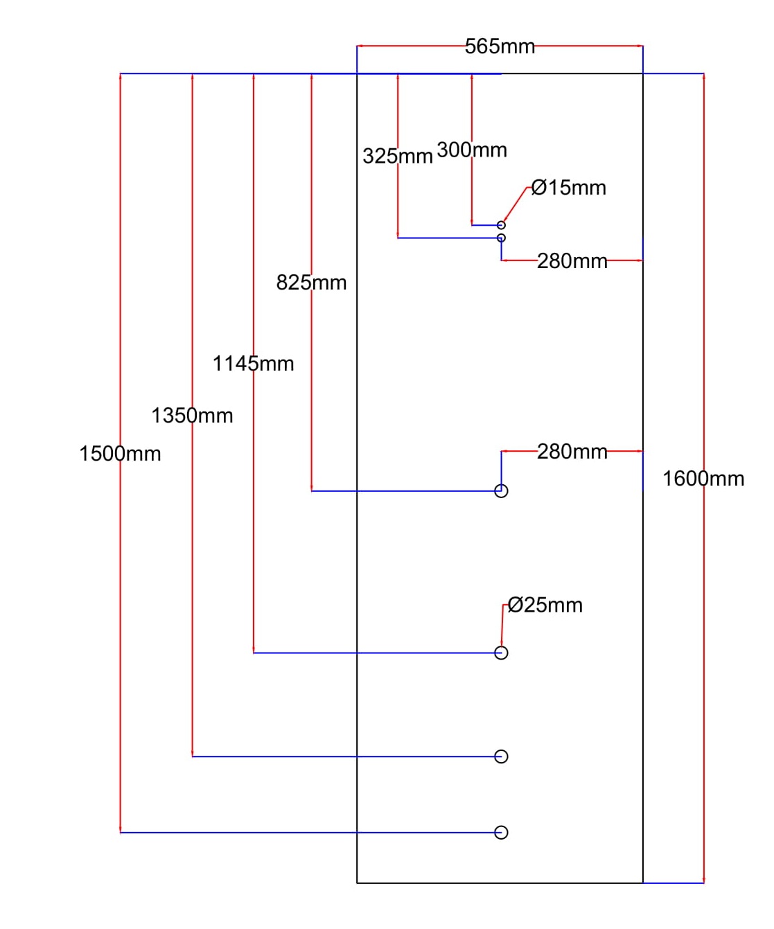 Dušo kabinos galinis stiklas 565x1600 mm juodas 5.29