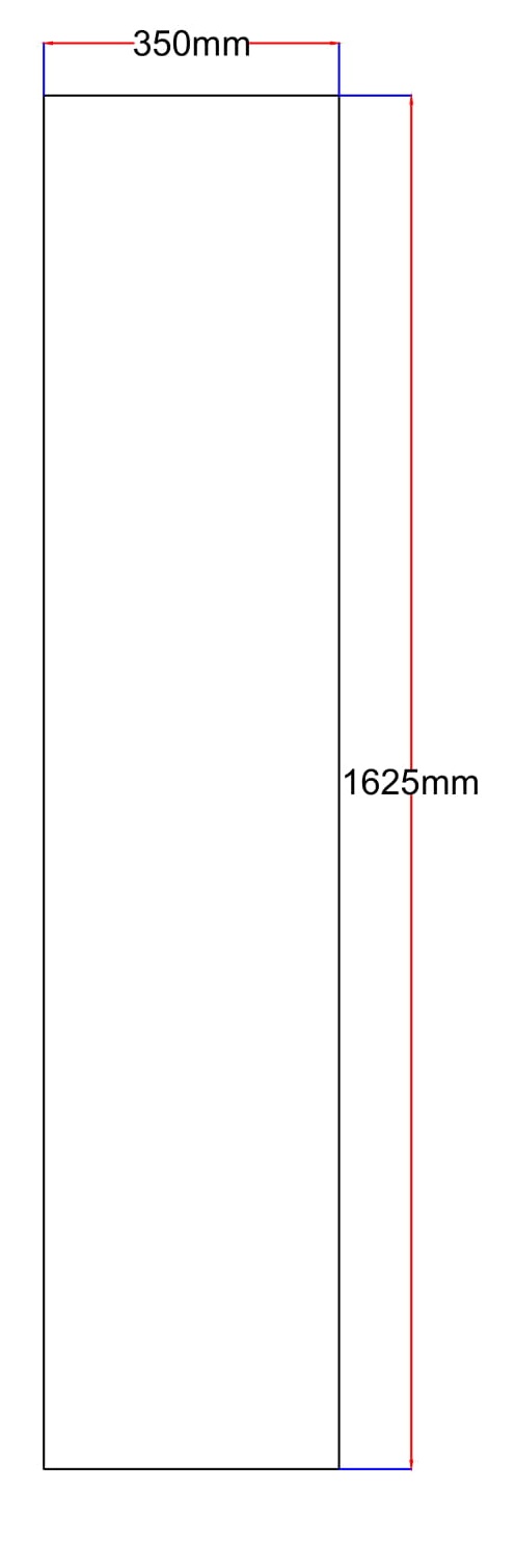 Dušo kabinos šoninis stiklas tiesus 350x1625 fabric 8.8.