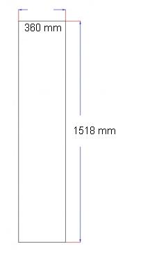 Dušo kabinos šoninis stiklas 360x1518 mm grey KM998 3.139