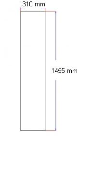 Dušo kabinos šoninis stiklas tiesus 310x1455 mm fabric 3.138