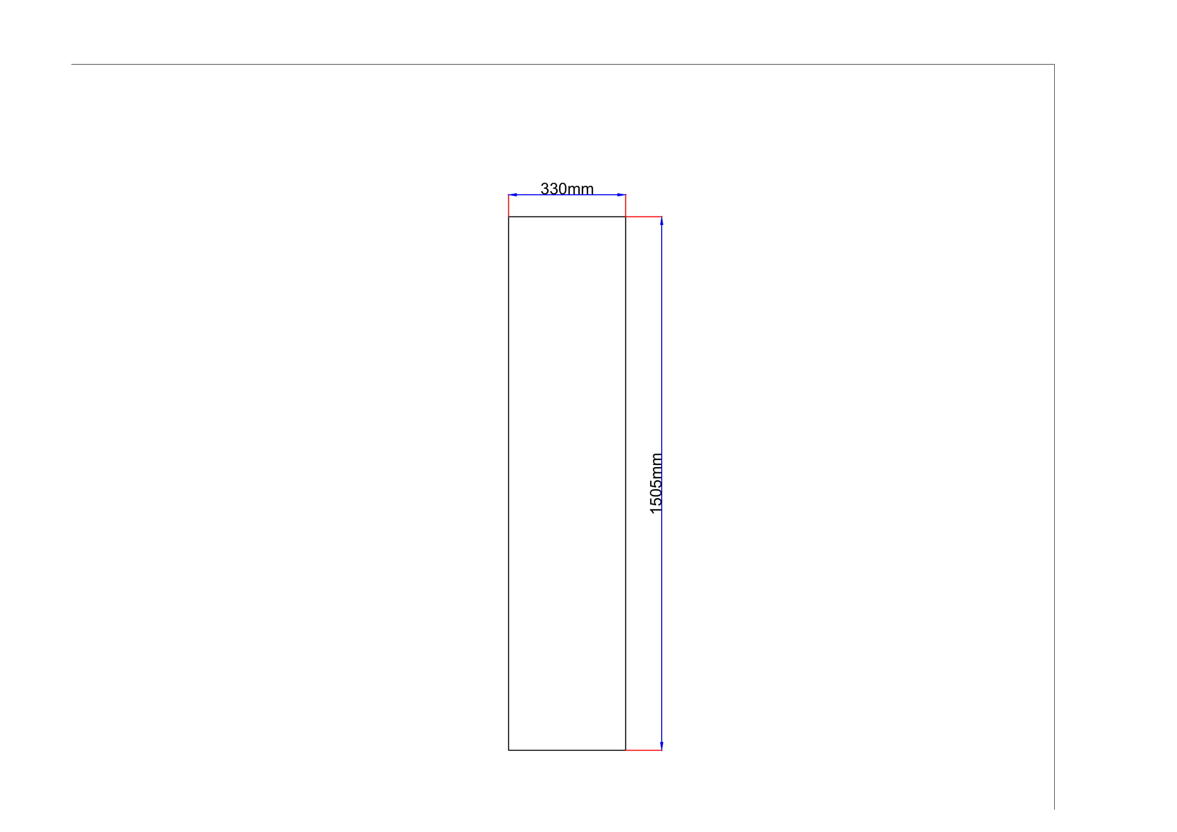Dušo kabinos šoninis stiklas tiesus 330x1505 grey 3.96.