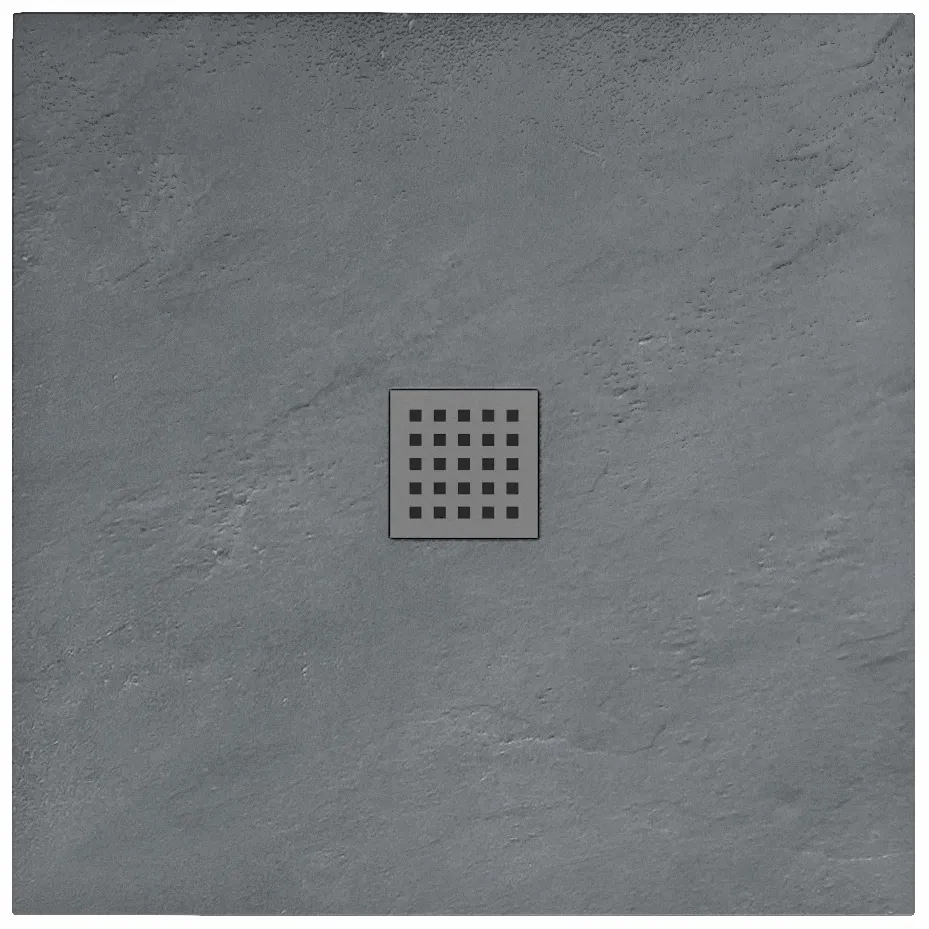 Dušo padėklas Rock Grey su sifonu 90x90, 90x120, 80x100, 80x120 cm - 90x90