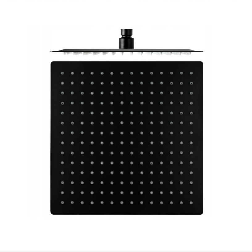 Lietaus galva Ultra Slim Square Black 20, 25, 30 cm - 30x30cm