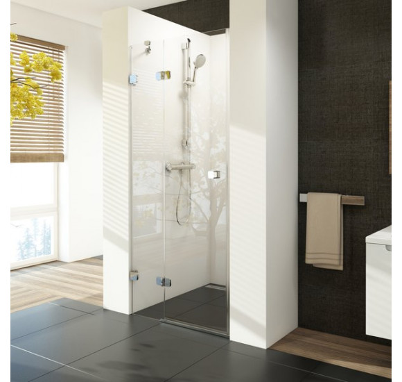Dušo durų laikikliai B SET BSD2 80, 90 L/R : Durų/sienelės pusė - Vyriai/tvirtinimai dešinėje
