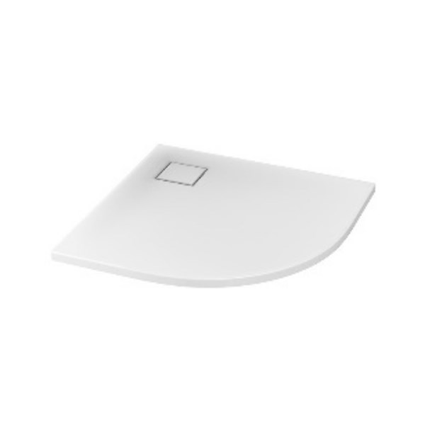 Padėklas dušo TAKO SLIM pusapvalis 90x4cm su sifonu
