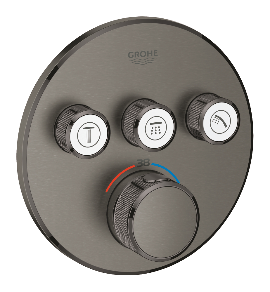 Virštinkinė maišytuvo SmartControl dalis, 3 valdikliai, grafito spalva