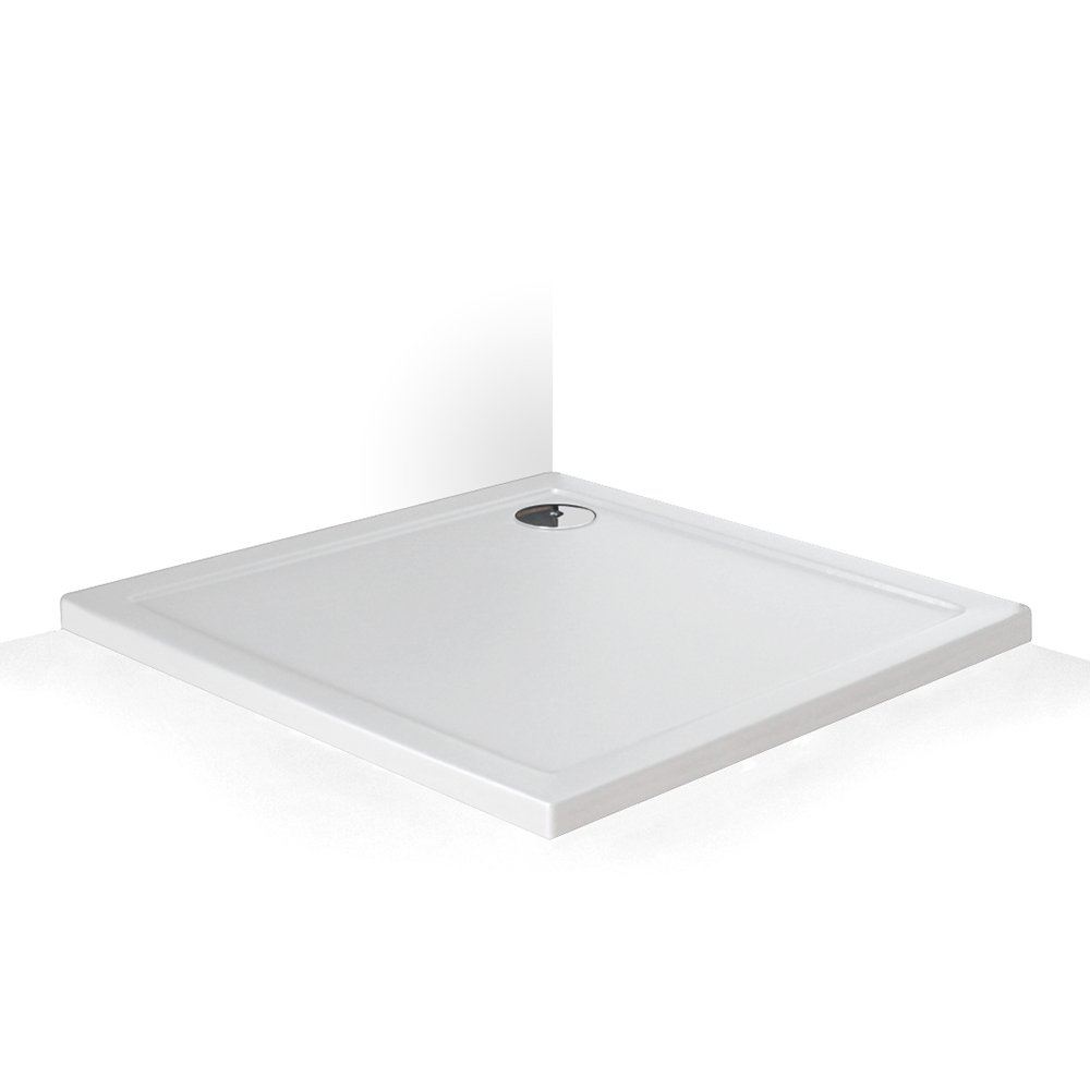 Dušo padėklas Flat Stone Effect 120x80x5 cm, balta spalva