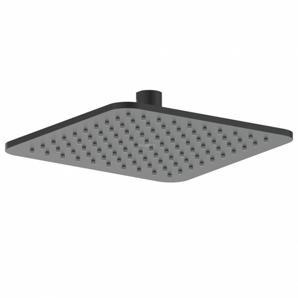 Idealrain Cube kvadratinė 200x200 mm centrinė dušo galva, juoda matinė