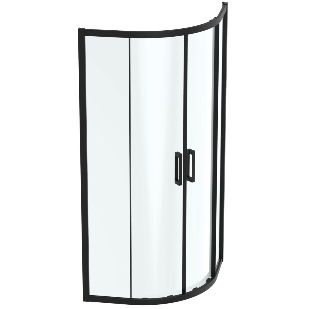 Pusapvalė dušo kabina Ideal Standard Connect 2, 90x90, juoda matinė