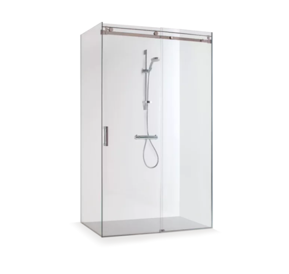 Pasiūlymas: Brasta Glass Milda dušo kabina 120x80 : Profilio spalva - Blizgi chromo, Stiklas - Skaidrus
