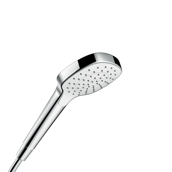 Hansgrohe Croma Select E 110 1jet dušo galva, EcoSmart 9 l/min, chromas/balta