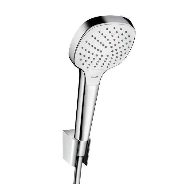 Hansgrohe Croma Select E Vario Porter dušo komplektas, 1.25 m balta/chromas