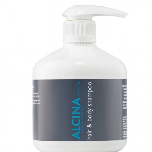 Alcina For Men Hair & Body Shampoo Vyriškas plaukų ir kūno šampūnas, 500ml